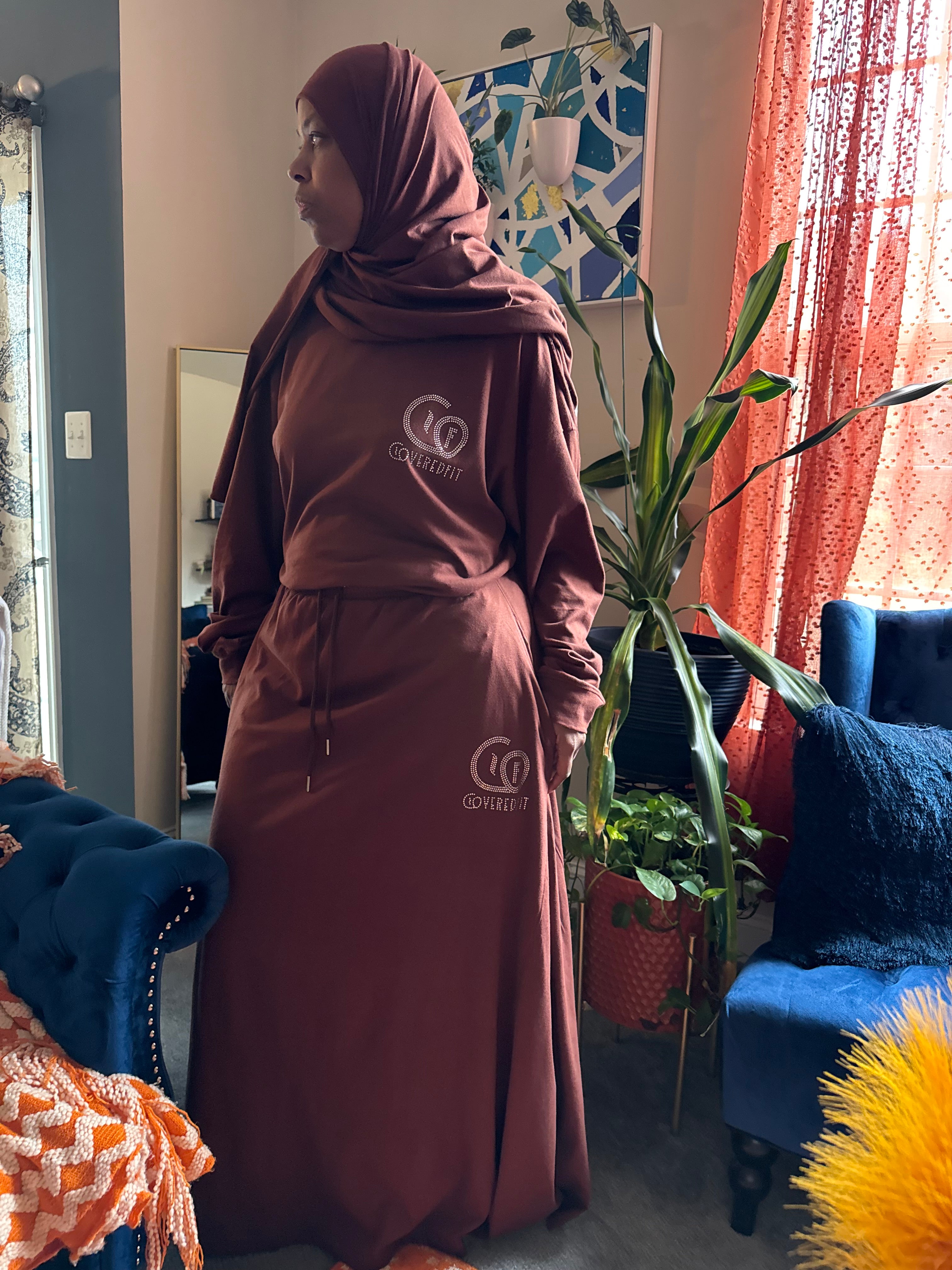 Farzana Rhinestone Skirtsuit