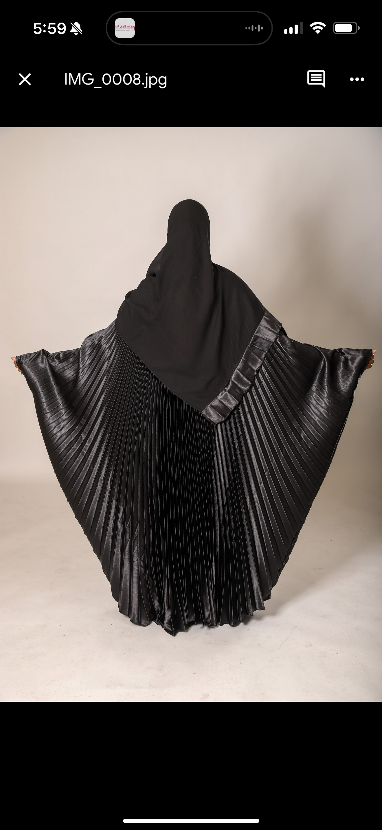 Yasmine Satin Pleated Butterfly