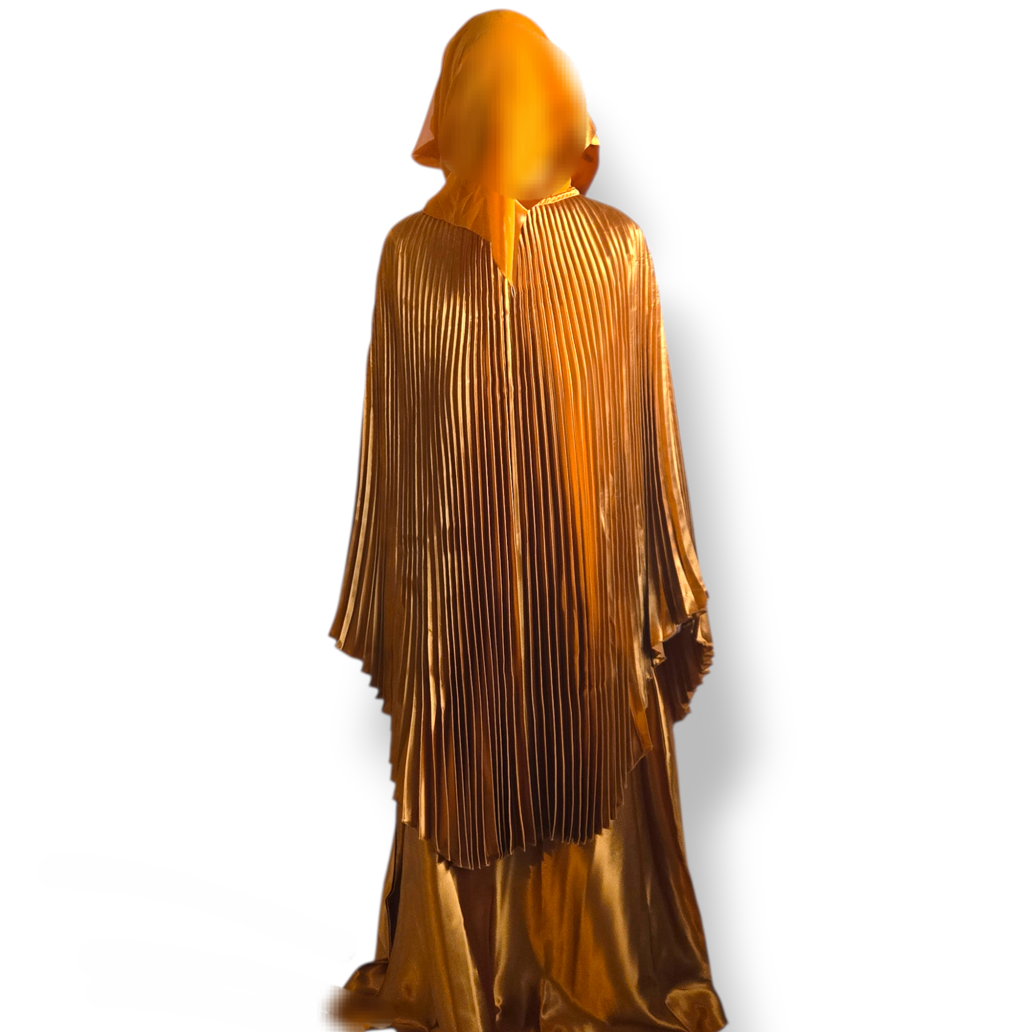 Pleated Poncho Abaya Set