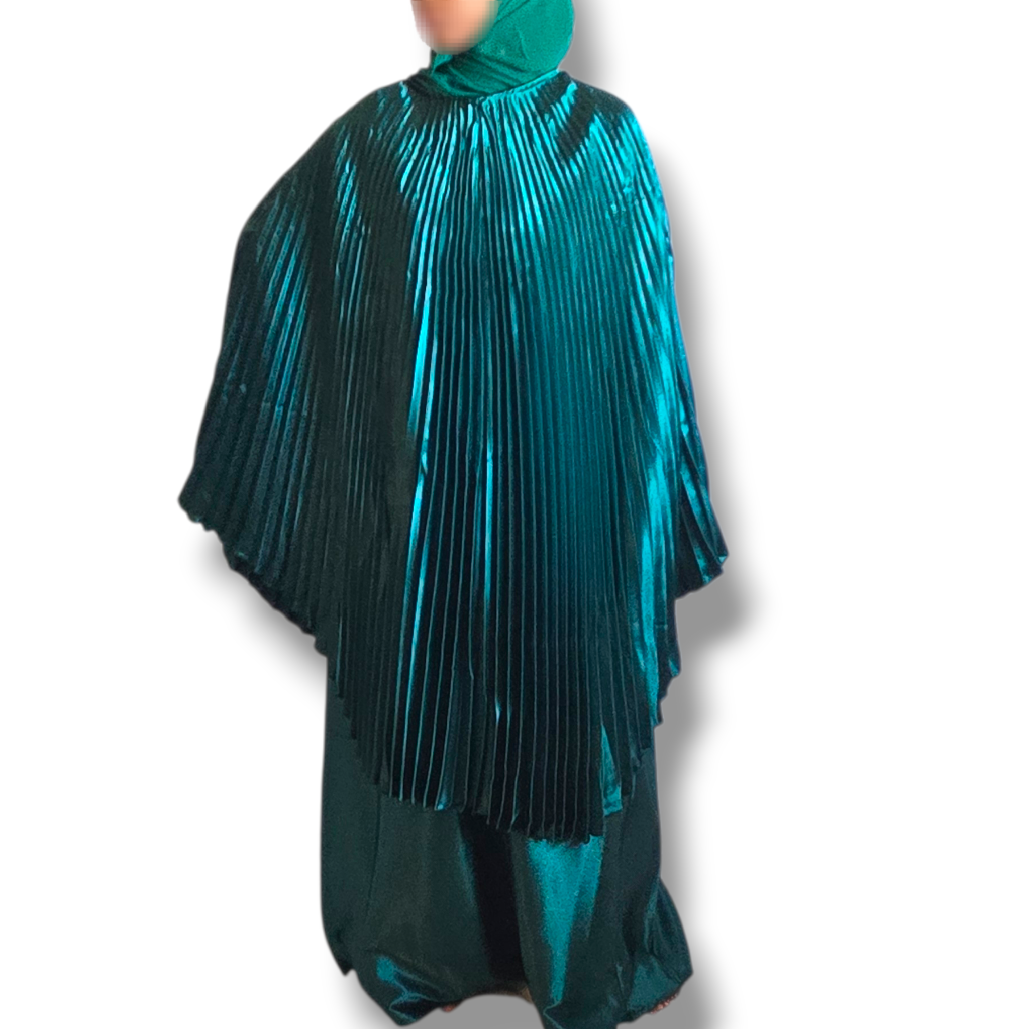 Pleated Poncho Abaya Set