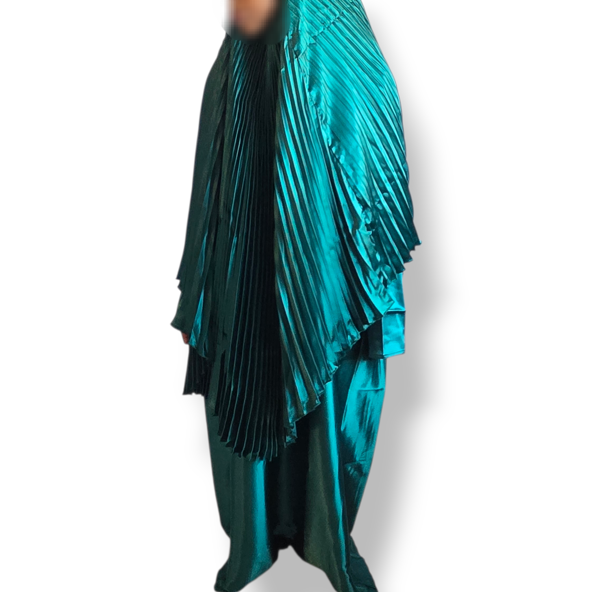 Pleated Poncho Abaya Set