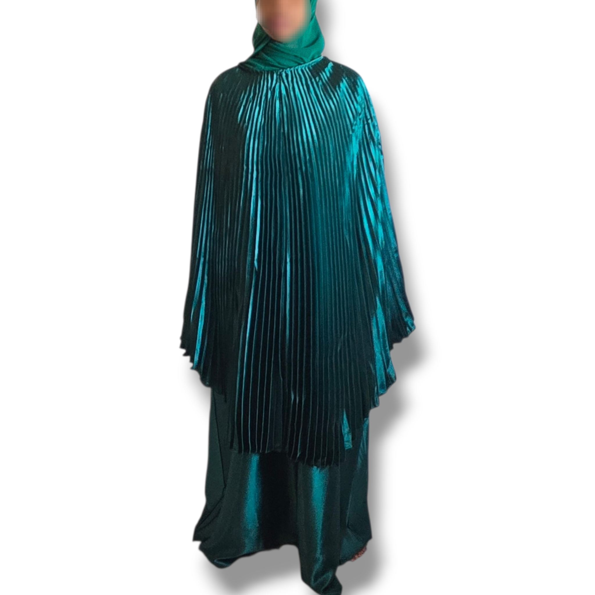 Pleated Poncho Abaya Set