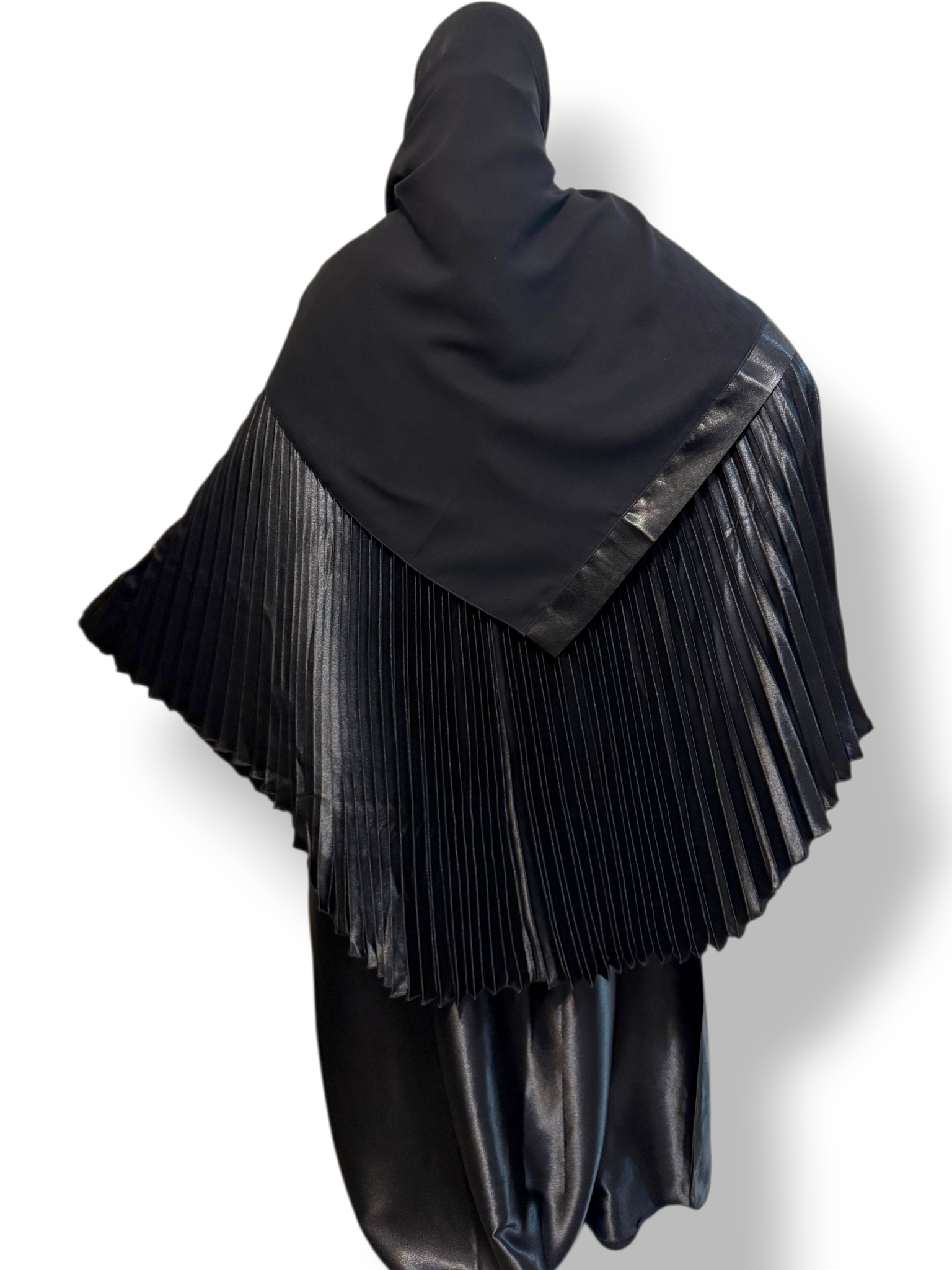 Pleated Poncho Abaya Set