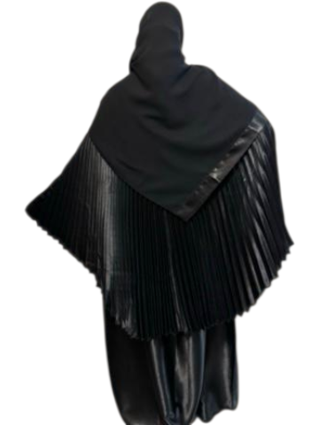 Pleated Poncho Abaya Set