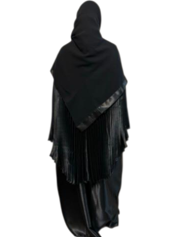 Pleated Poncho Abaya Set