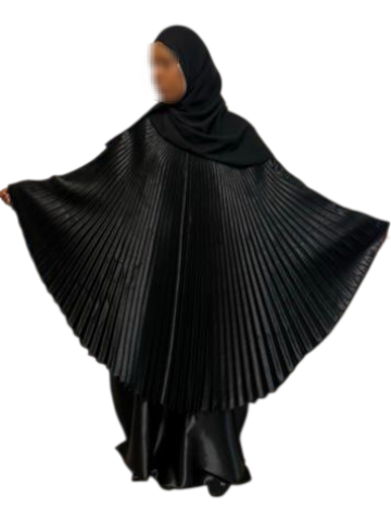 Pleated Poncho Abaya Set