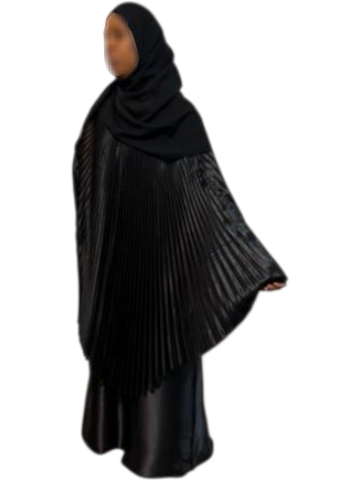Pleated Poncho Abaya Set