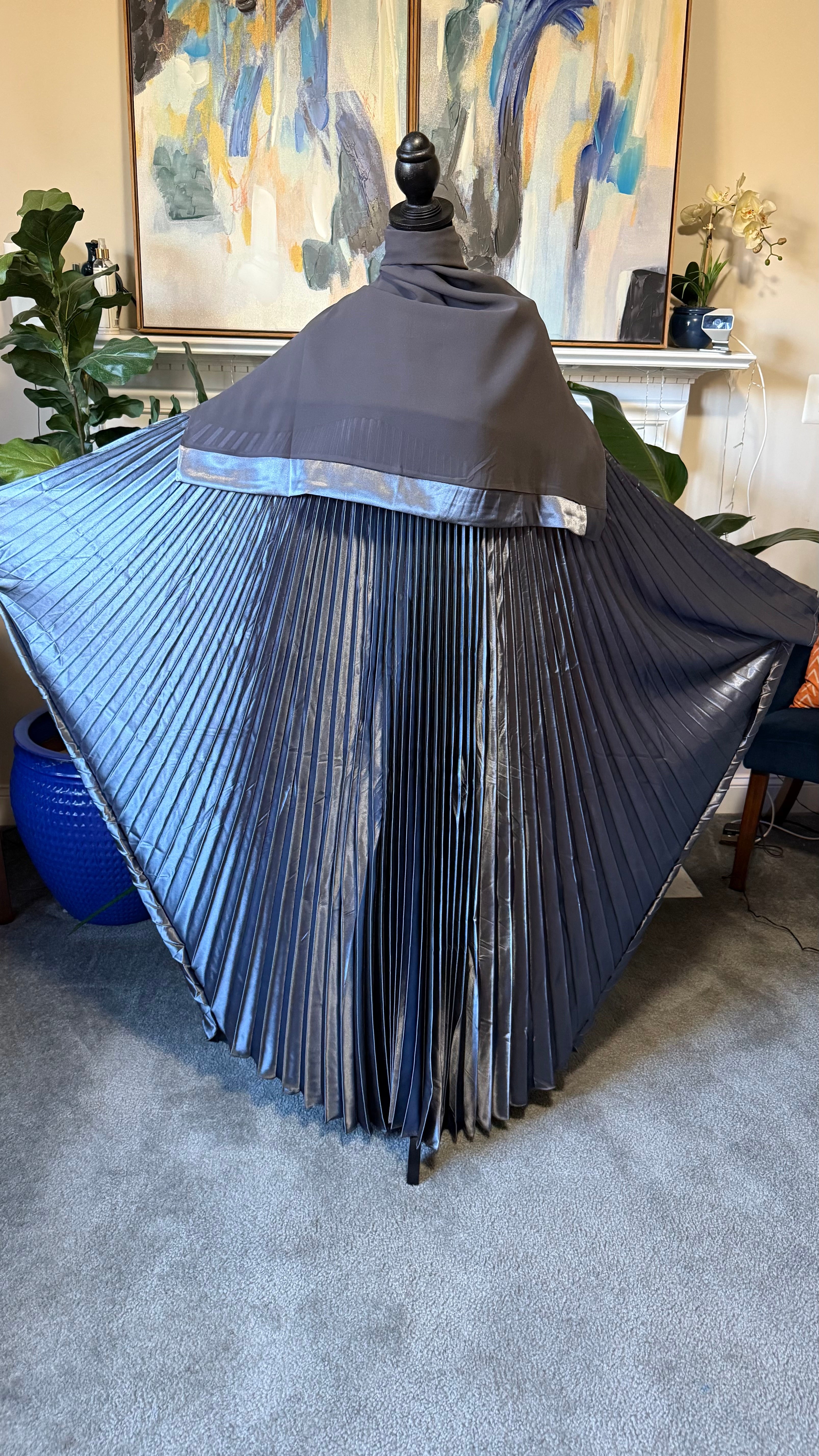 Yasmine Satin Pleated Butterfly