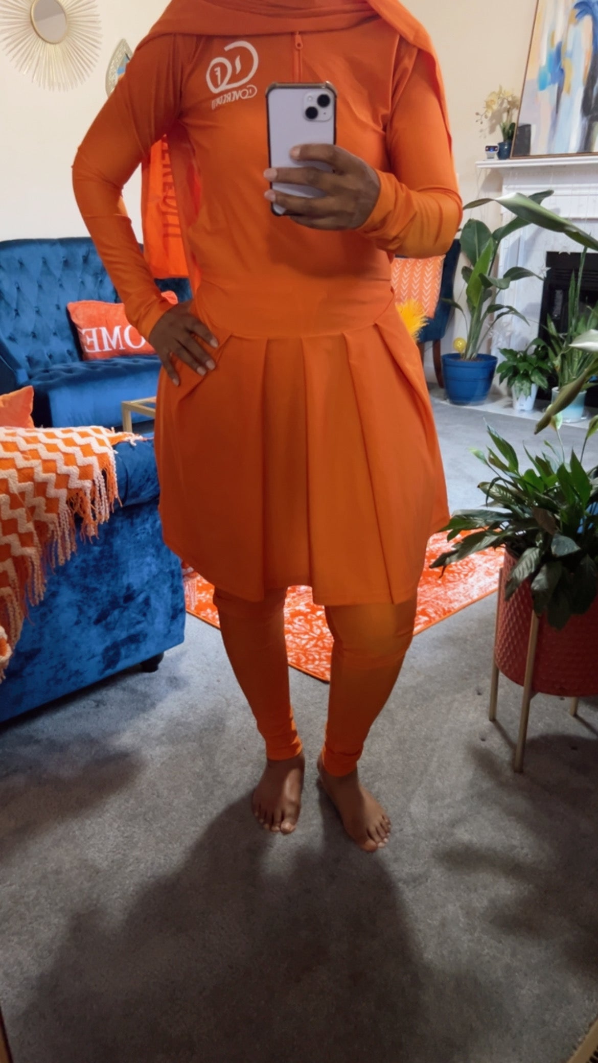 Activewear Skirt Fit Orange