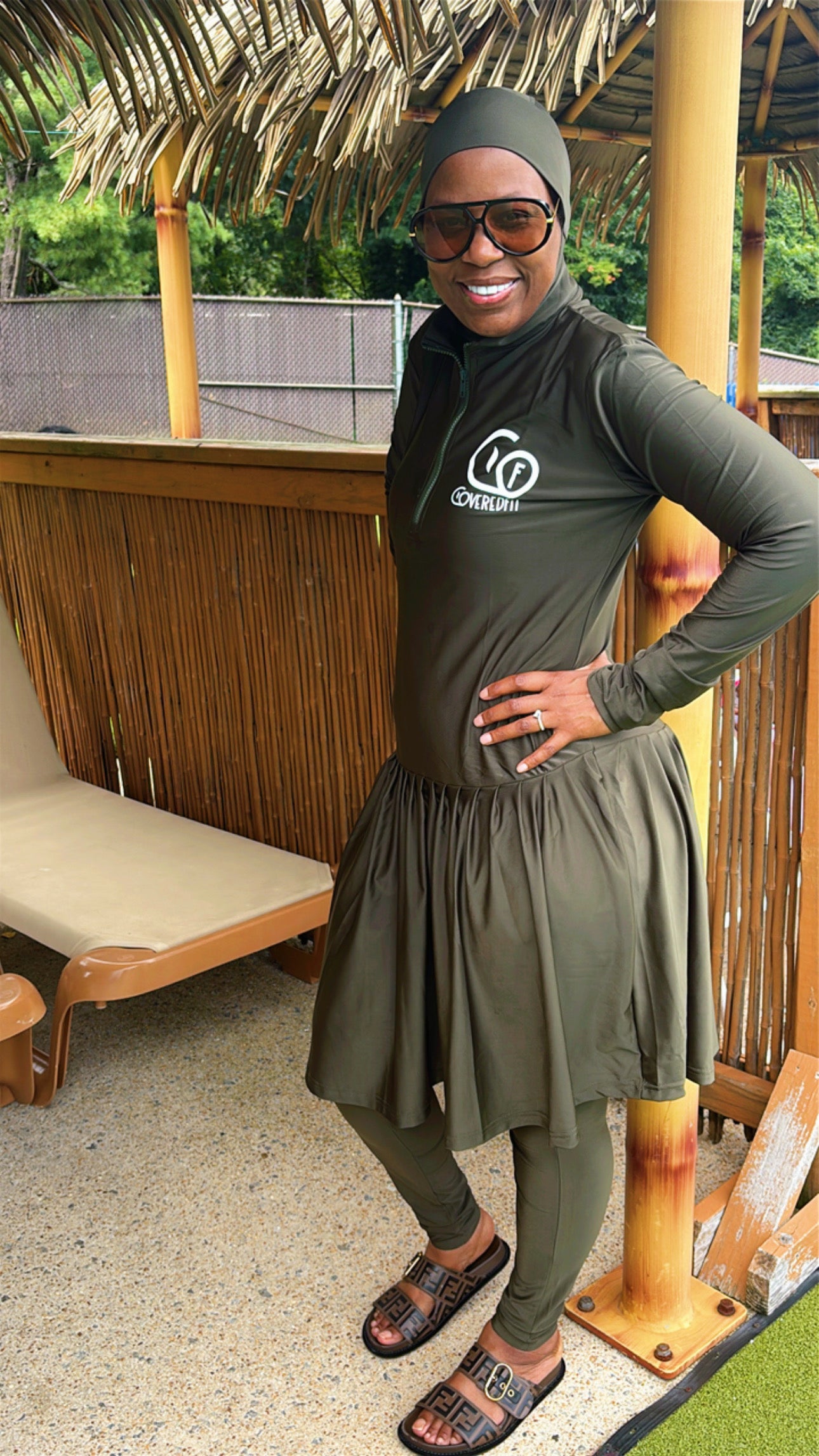 Activewear™ Tennis Skirt Fit (color) Olive Green