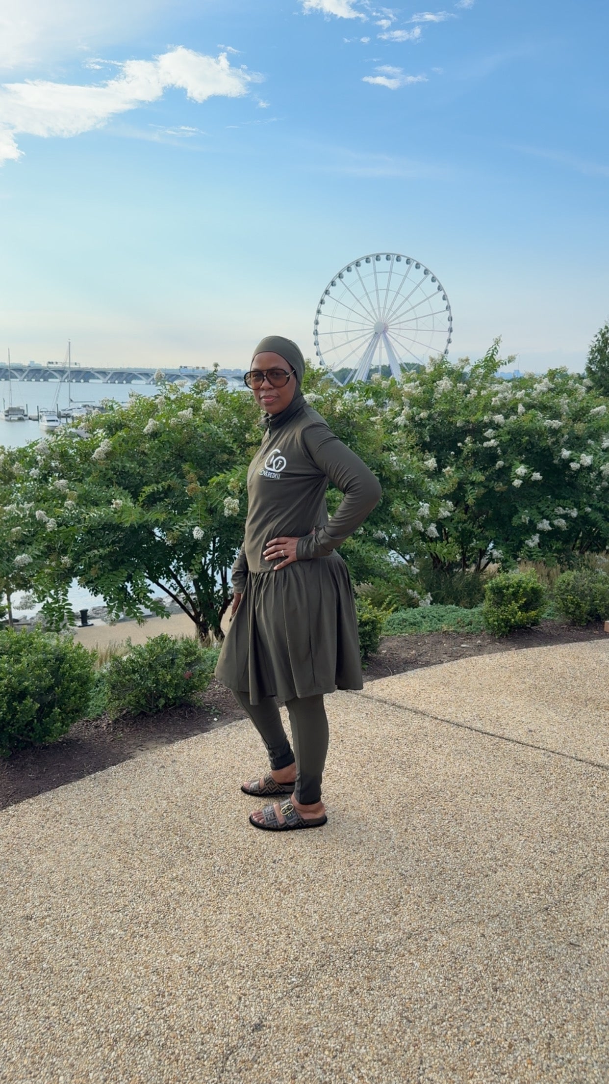 Activewear™ Tennis Skirt Fit (color) Olive Green