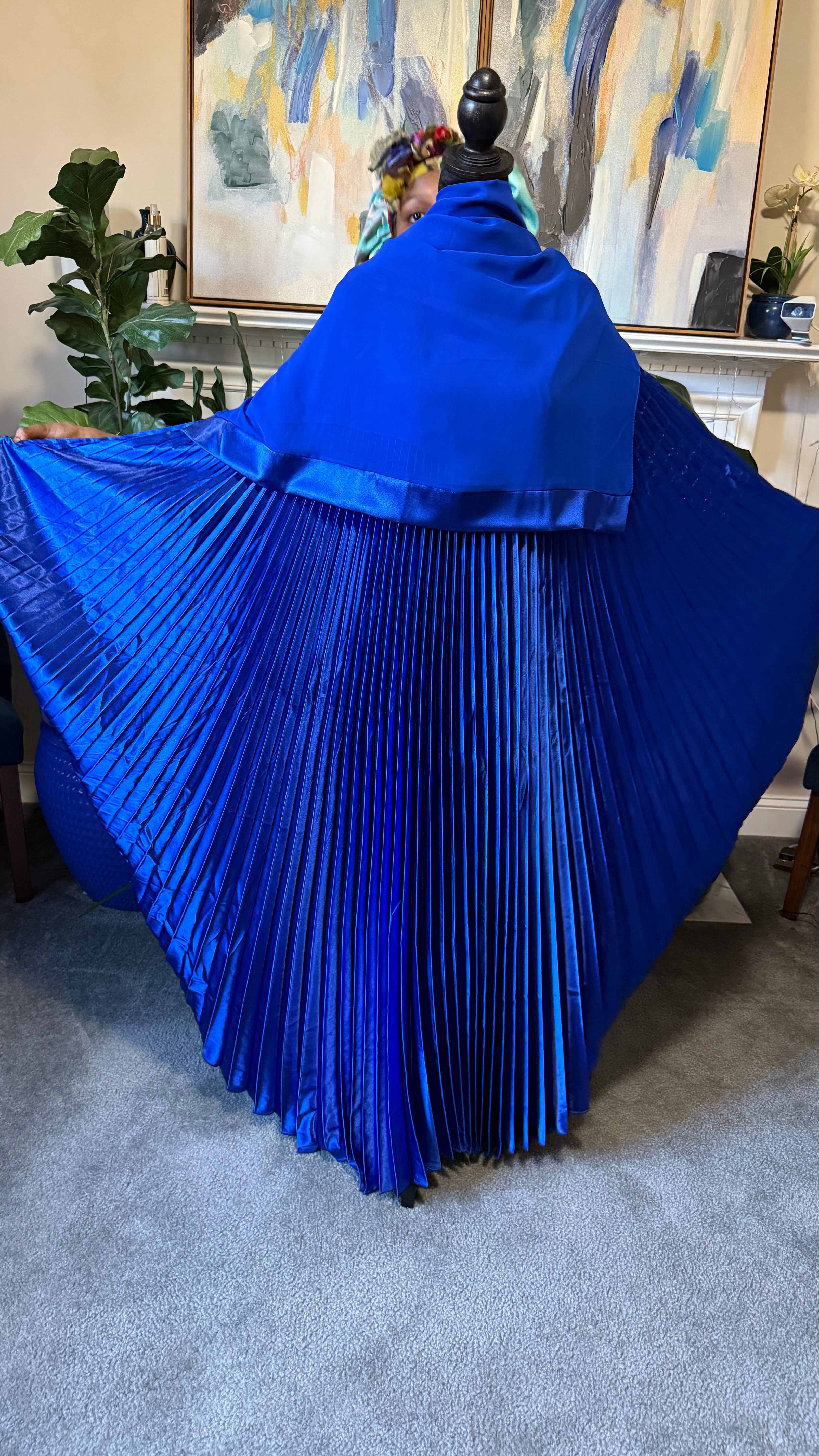 Yasmine Satin Pleated Butterfly