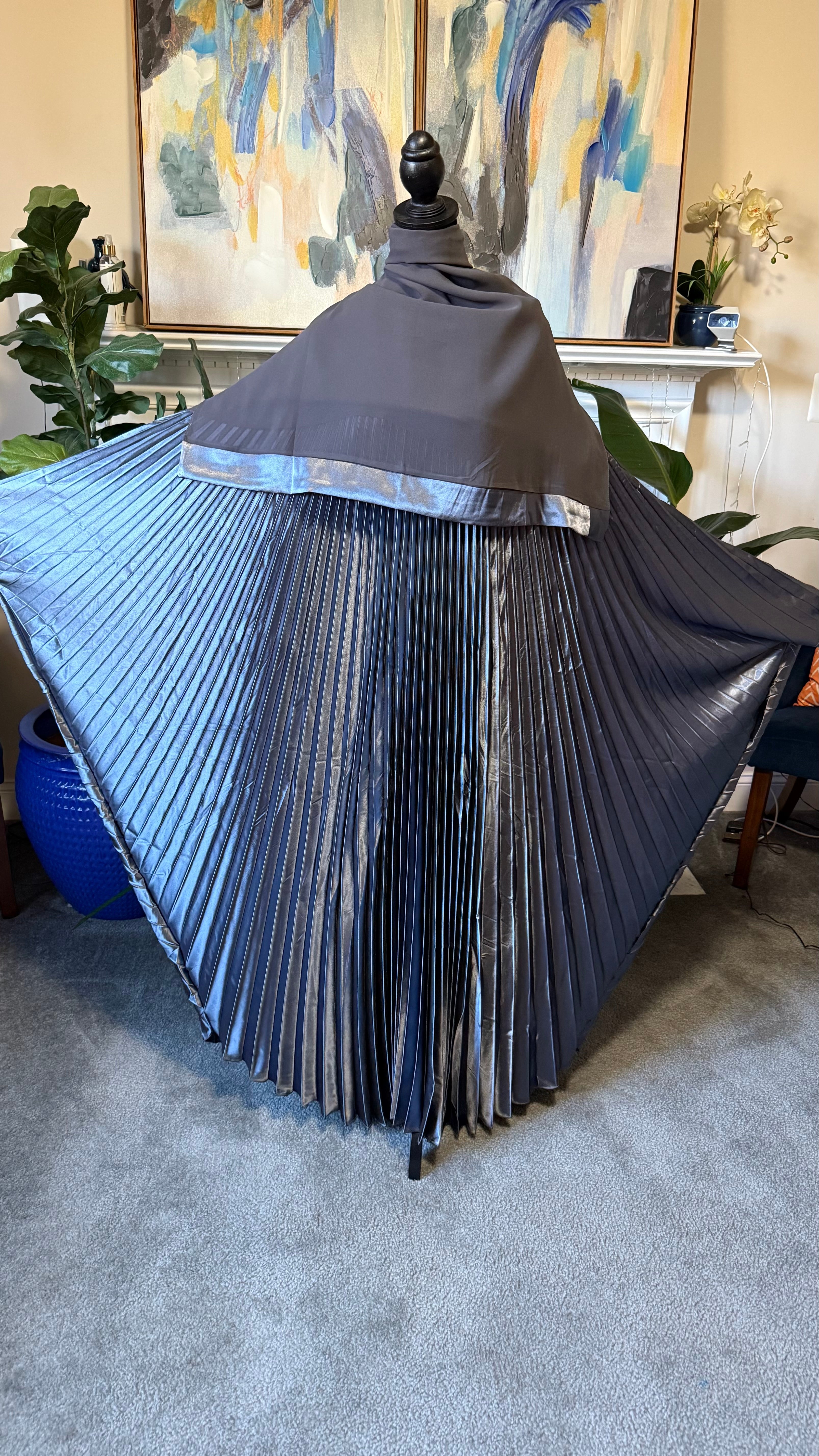 Yasmine Satin Pleated Butterfly