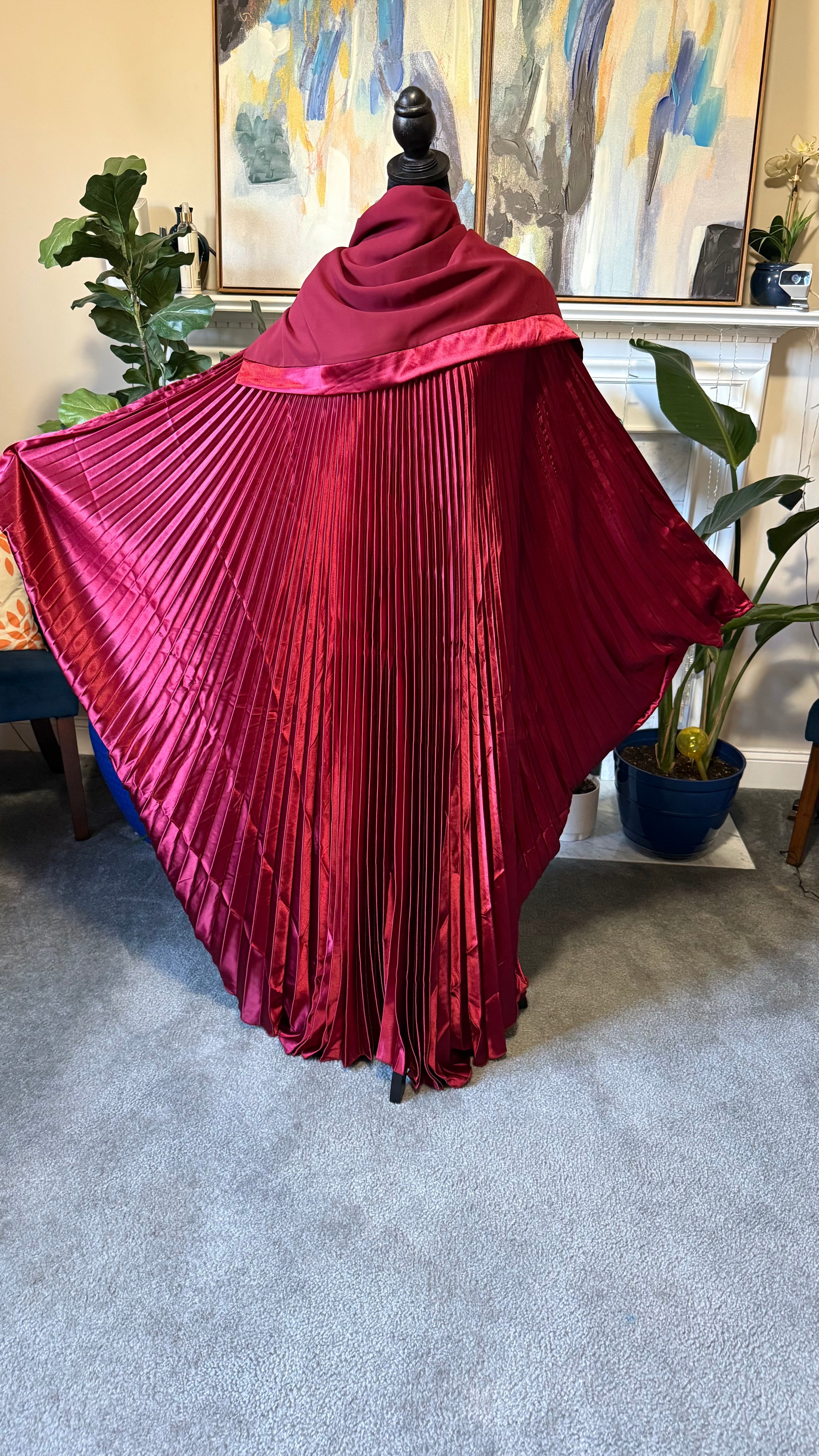 Yasmine Satin Pleated Butterfly