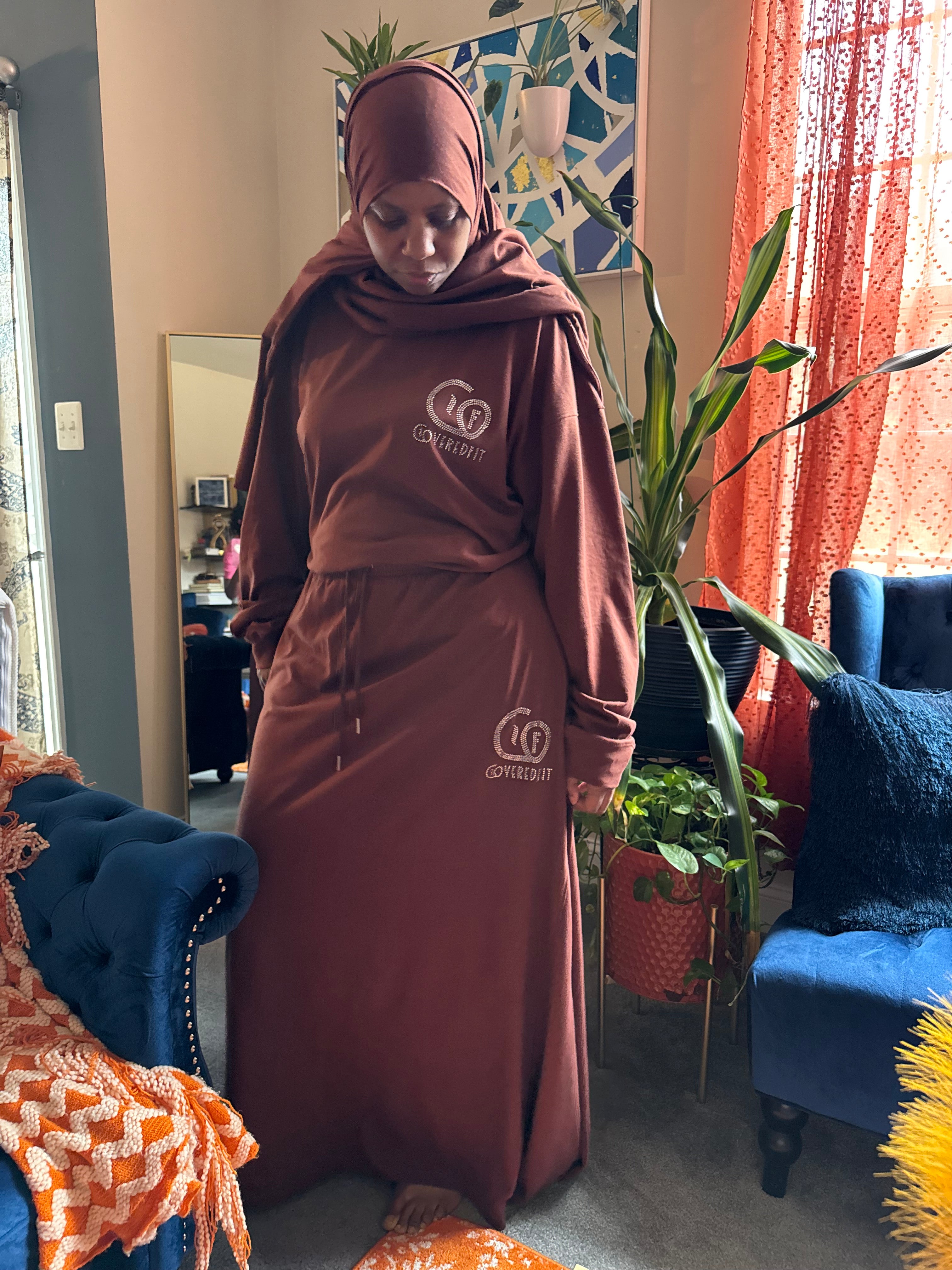 Farzana Rhinestone Skirtsuit