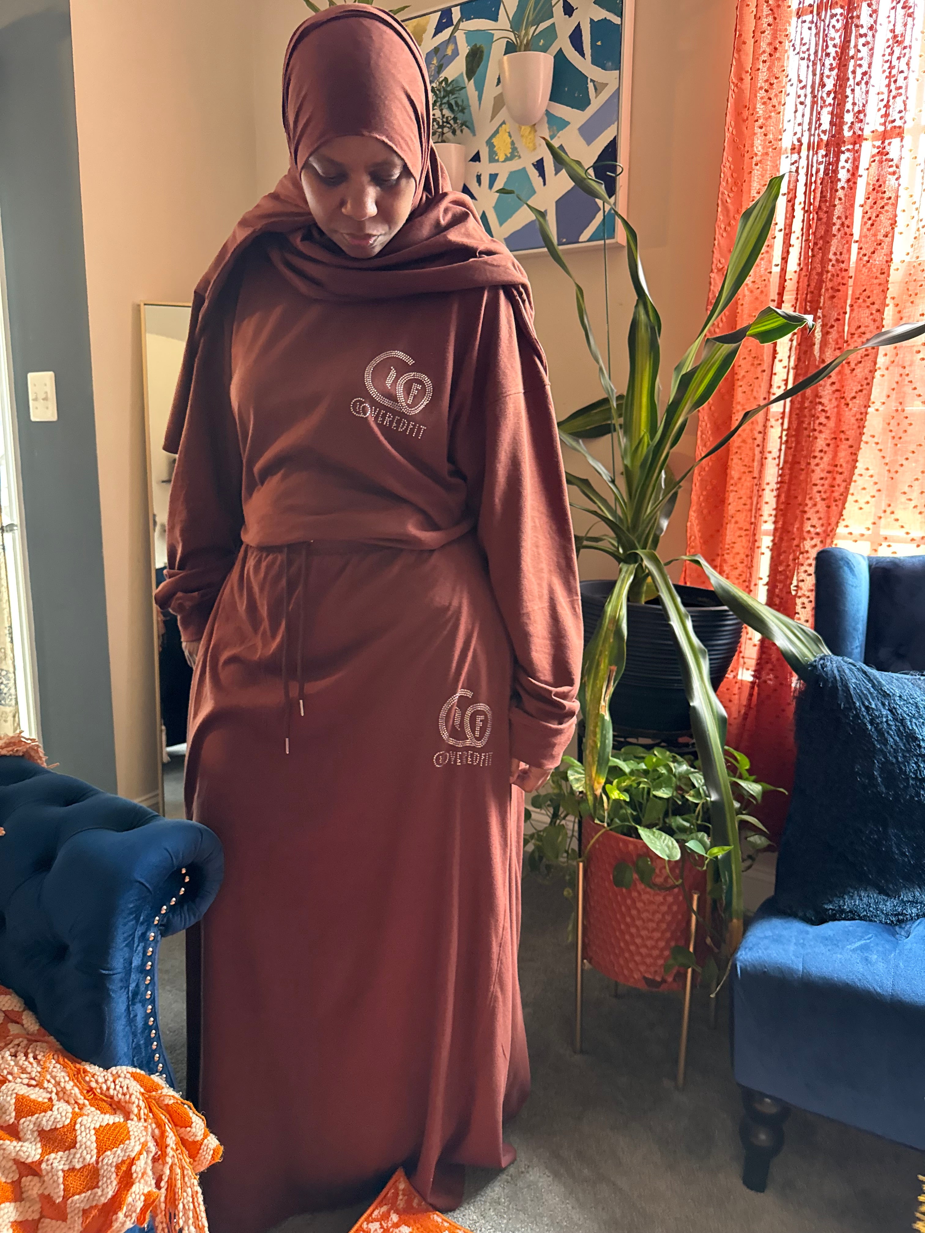 Farzana Rhinestone Skirtsuit