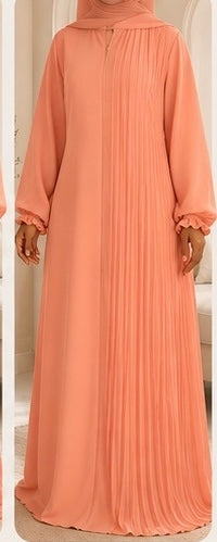 Sunset Bloom Pleated Abayah