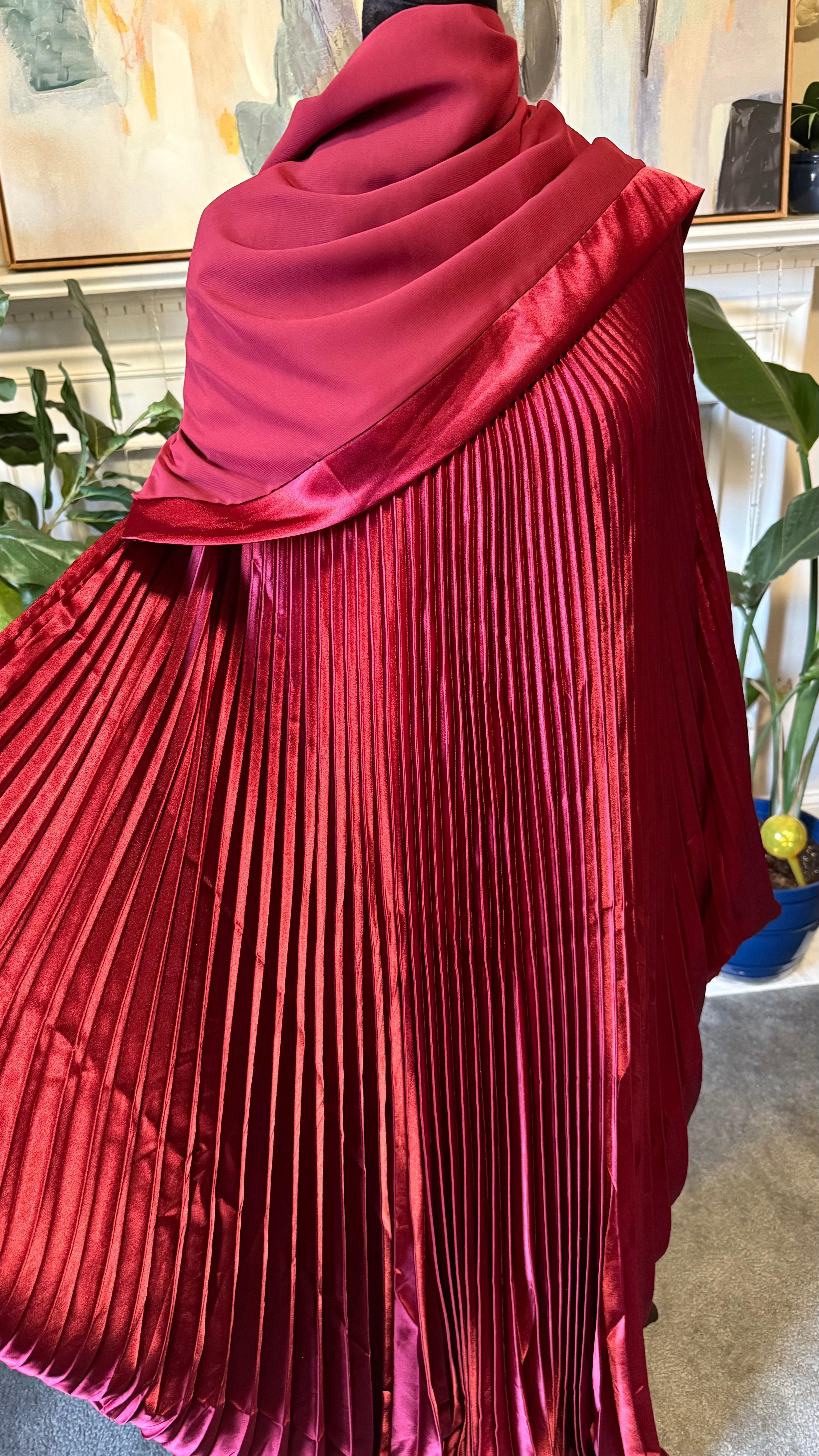Yasmine Satin Pleated Butterfly