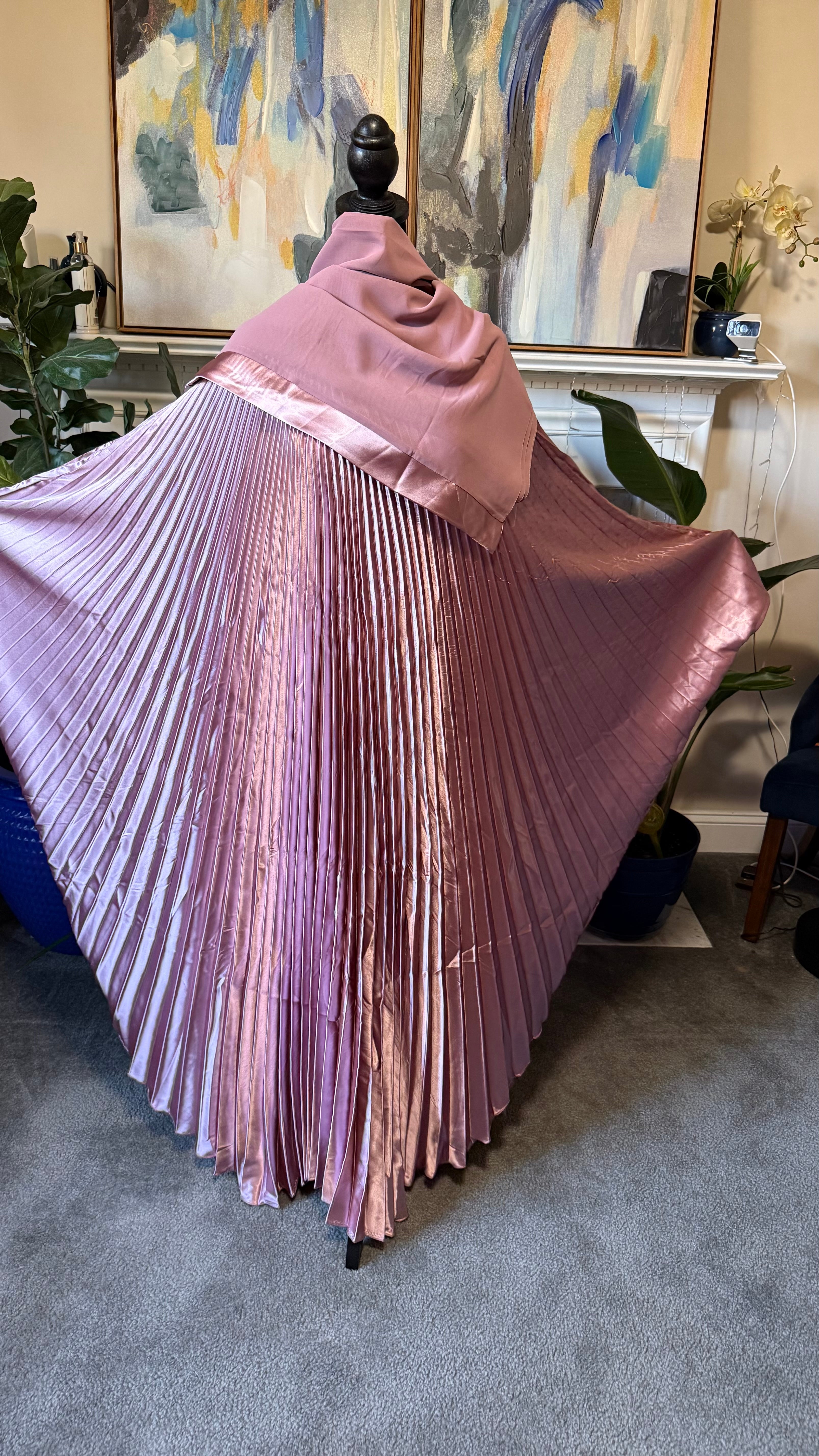 Yasmine Satin Pleated Butterfly