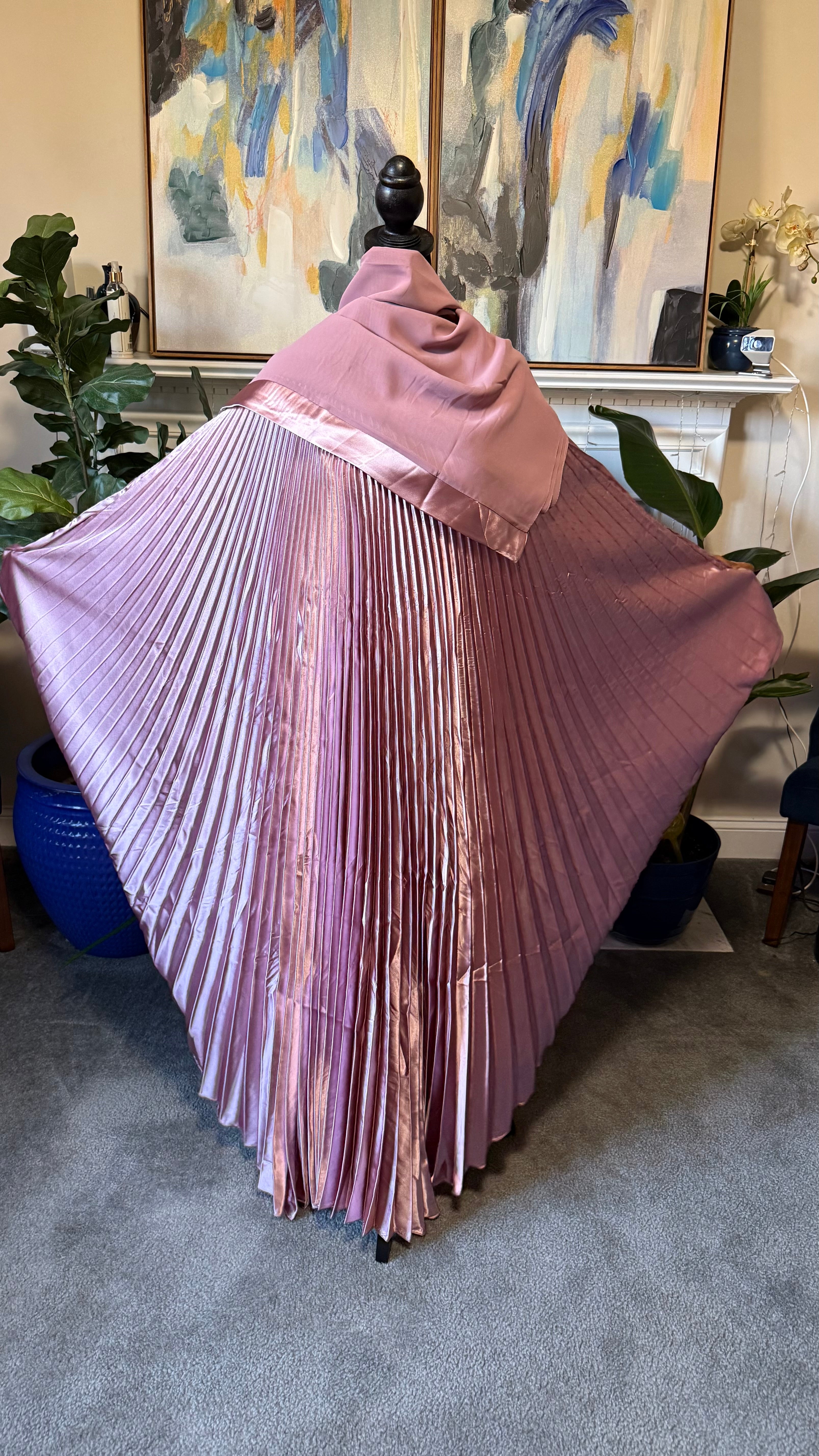 Yasmine Satin Pleated Butterfly