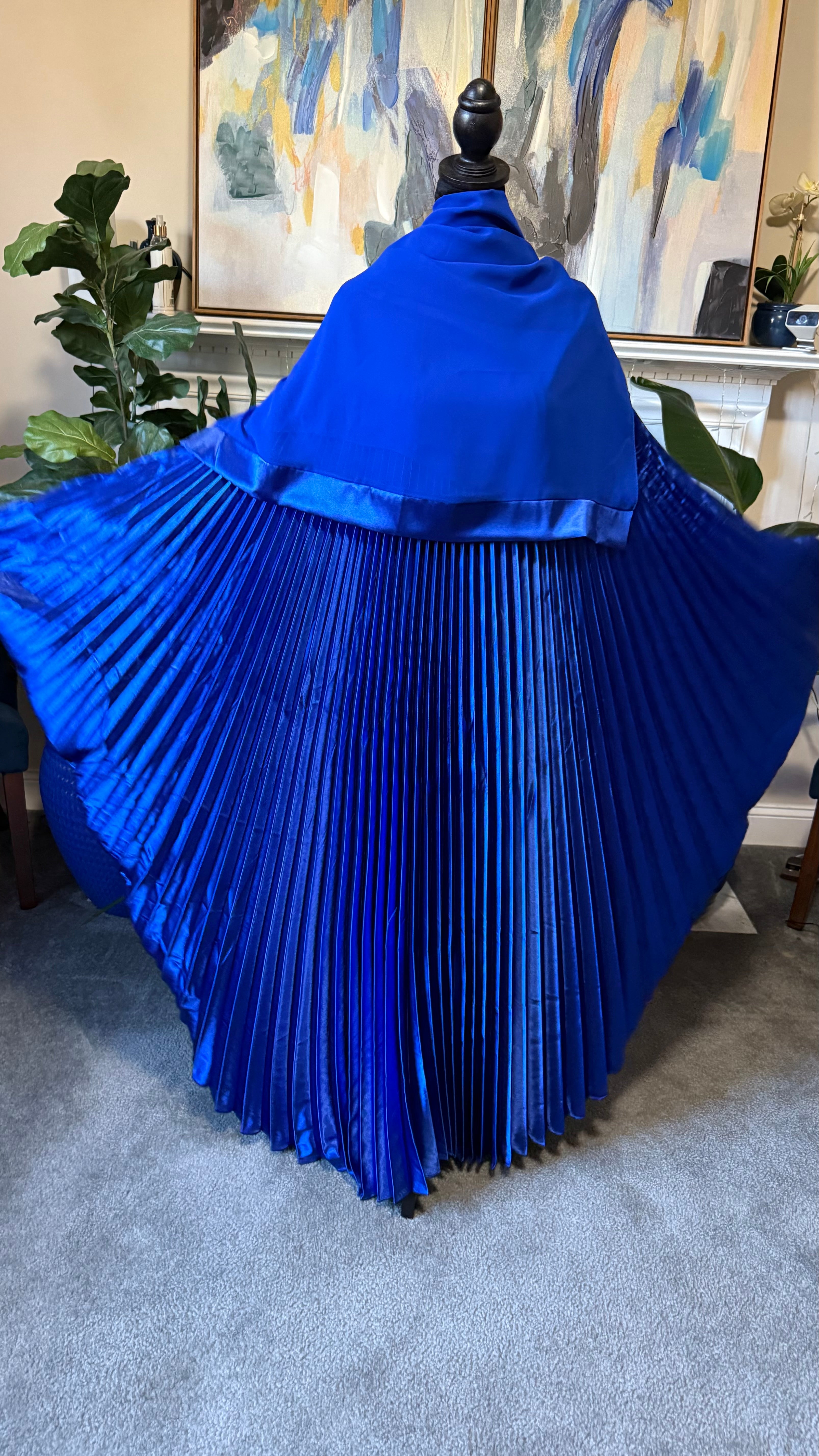 Yasmine Satin Pleated Butterfly