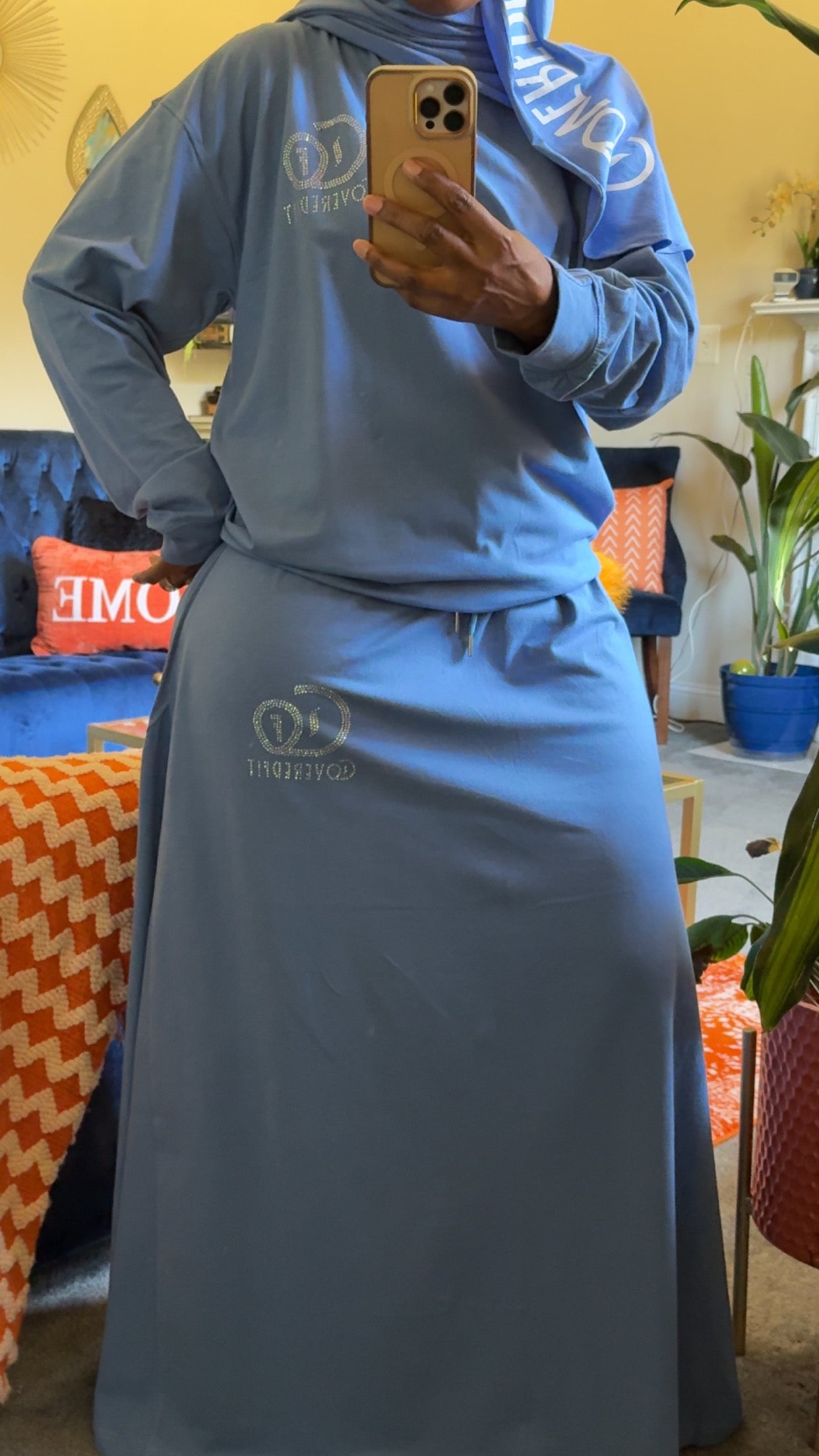 Farzana Rhinestone Skirtsuit