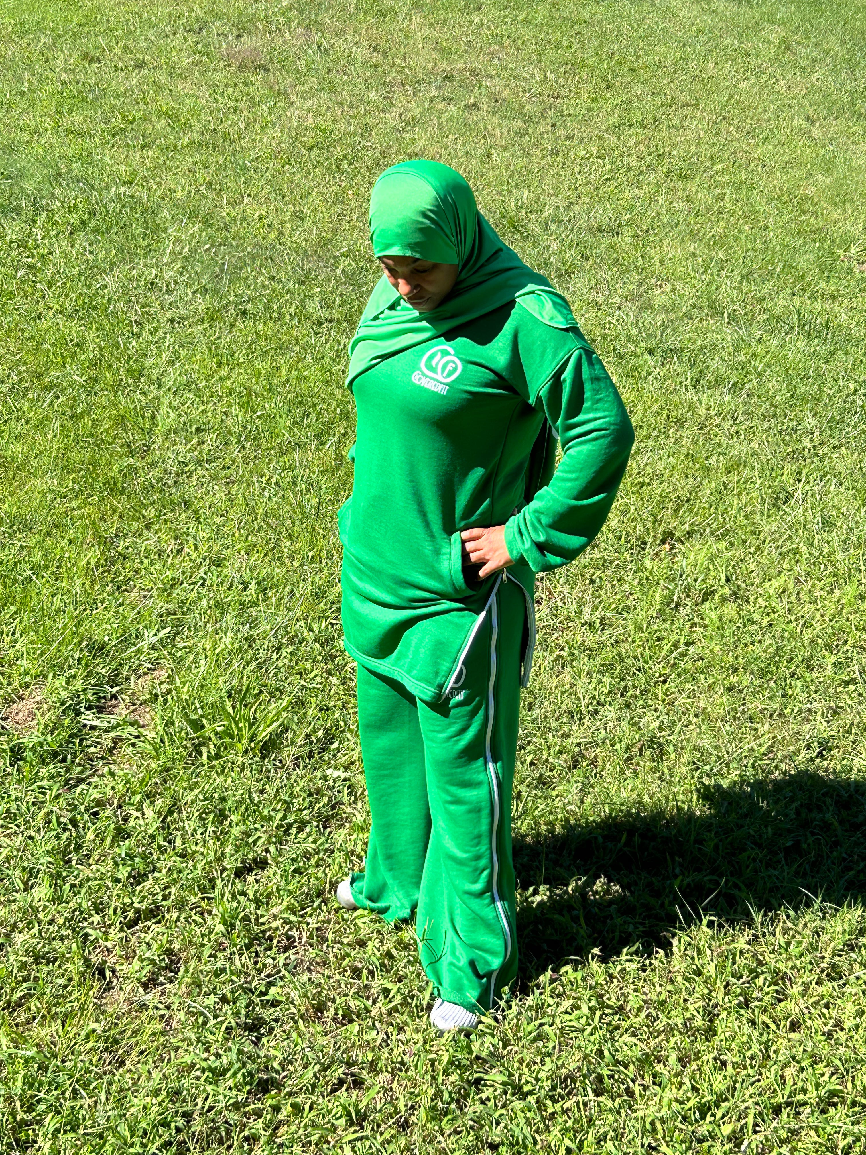 Zarah Zip Sweatsuit Green