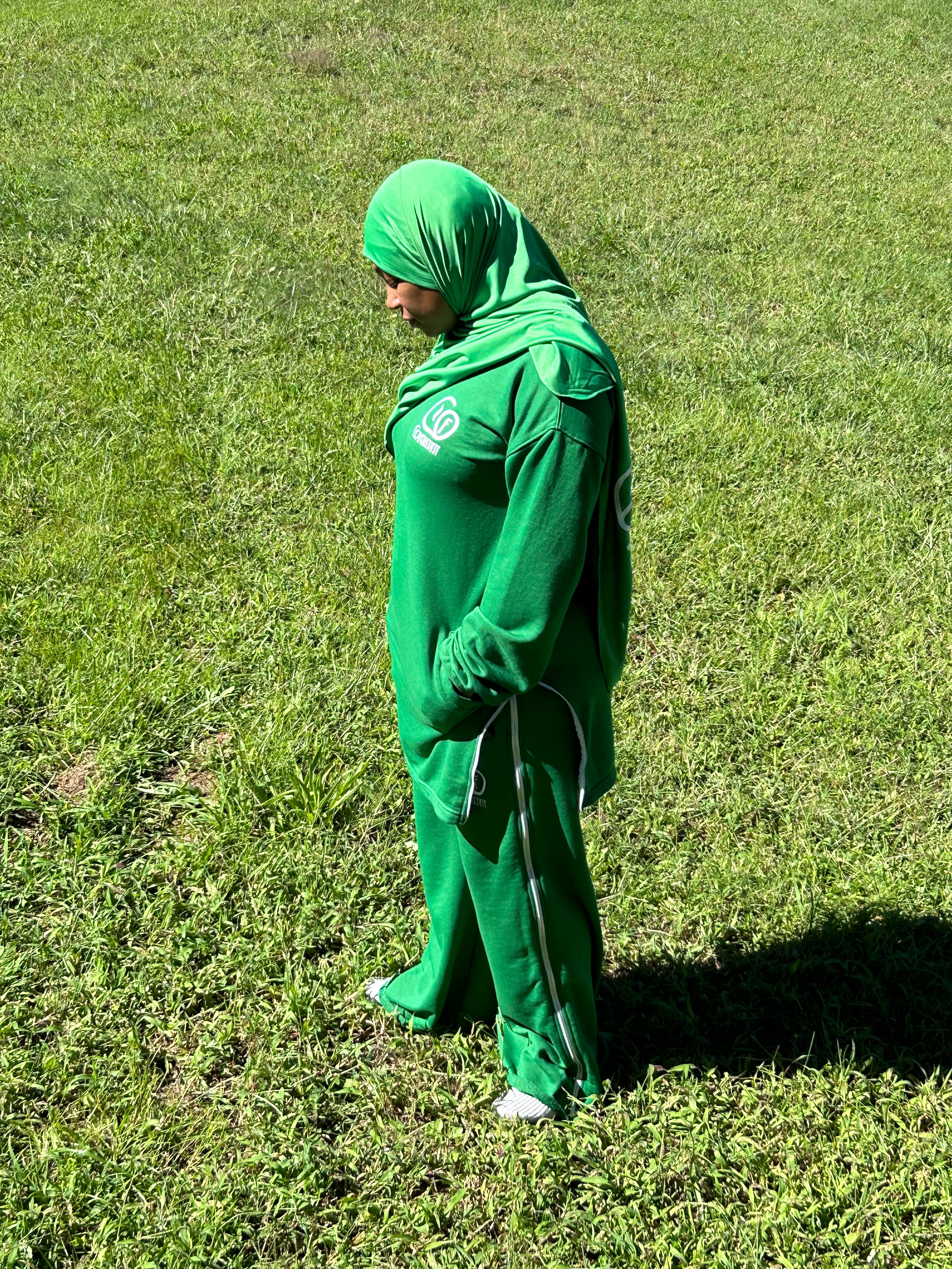 Zarah Zip Sweatsuit Green