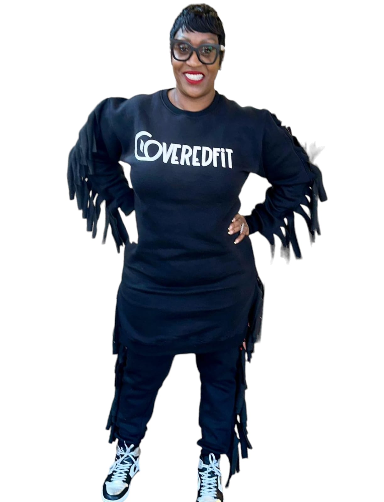 Black Fajr Fringe Sweatsuit Remix