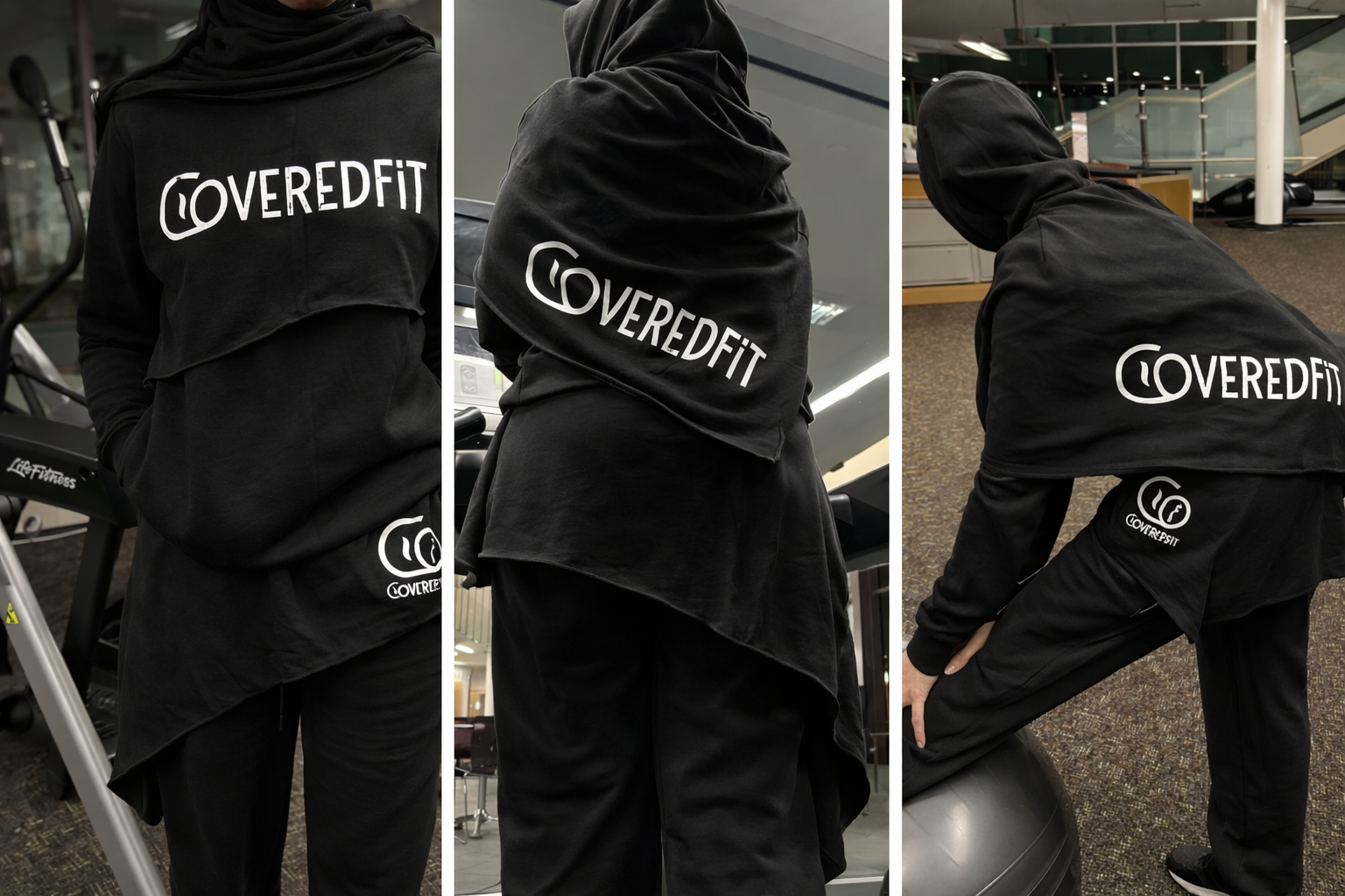 Asymmetric Luxe Sweatsuit (Black)