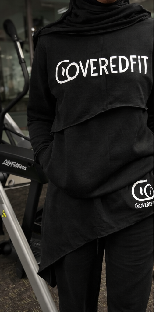 Asymmetric Luxe Sweatsuit (Black)