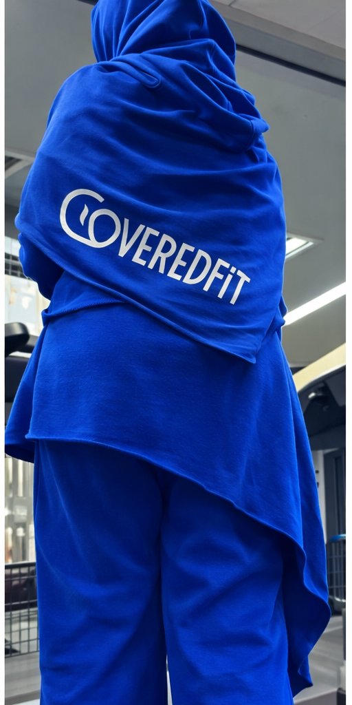 Asymmetric Luxe Sweatsuit (Electric Blue)