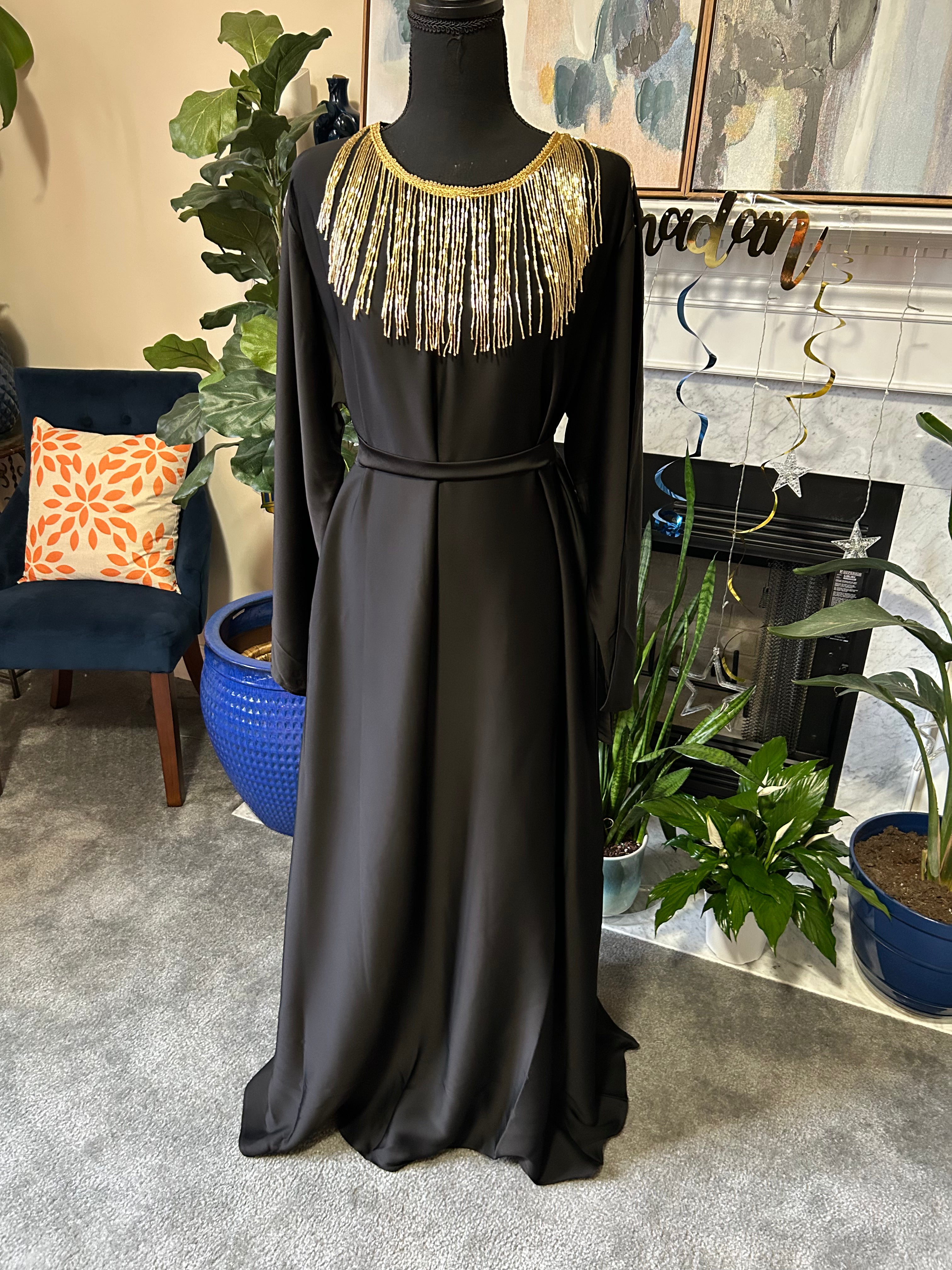 Sayyida Golden Tassle Abayah