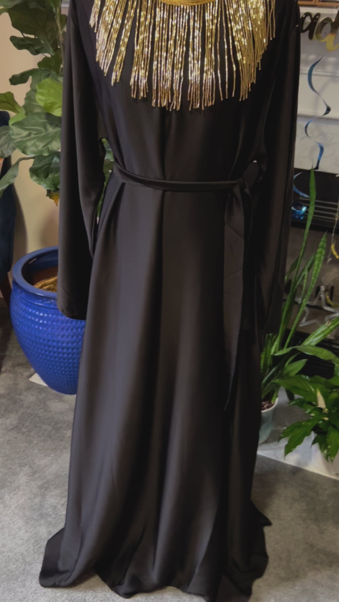 Sayyida Golden Tassle Abayah