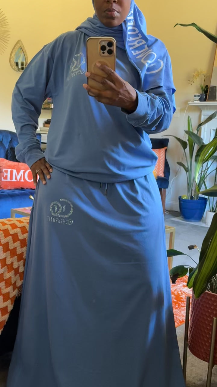 Farzana Rhinestone Skirtsuit