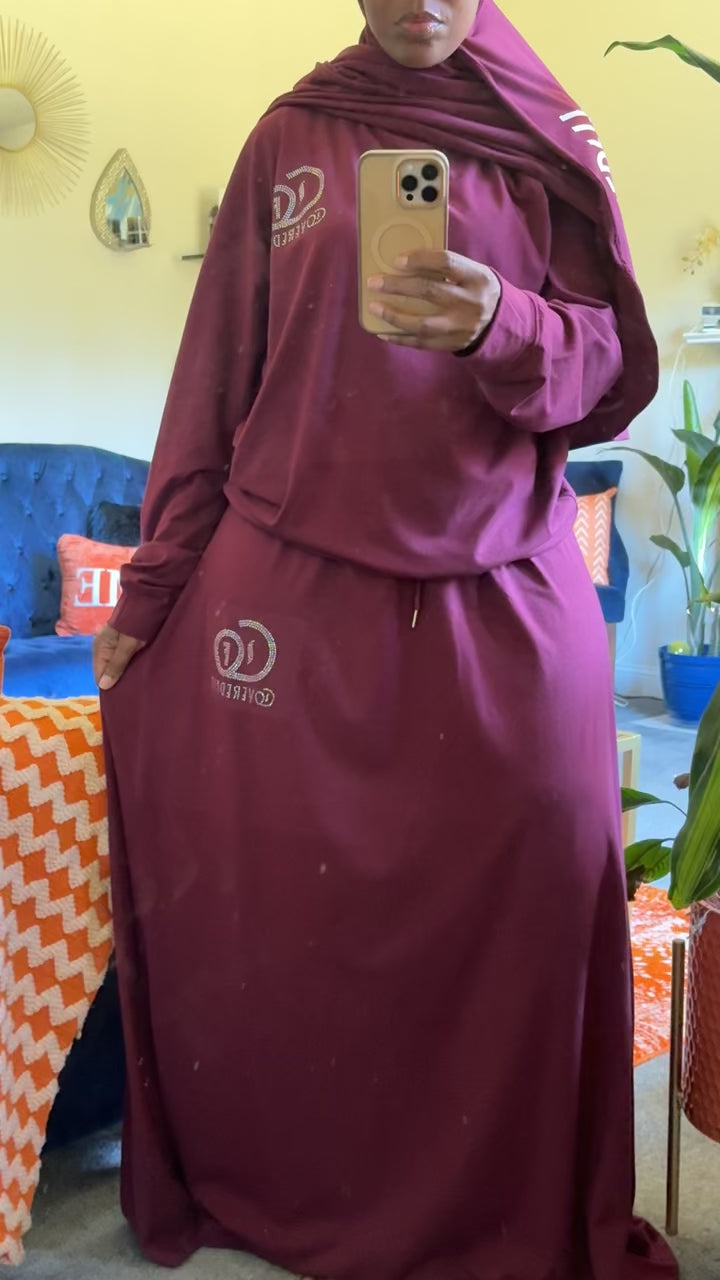 Farzana Rhinestone Skirtsuit