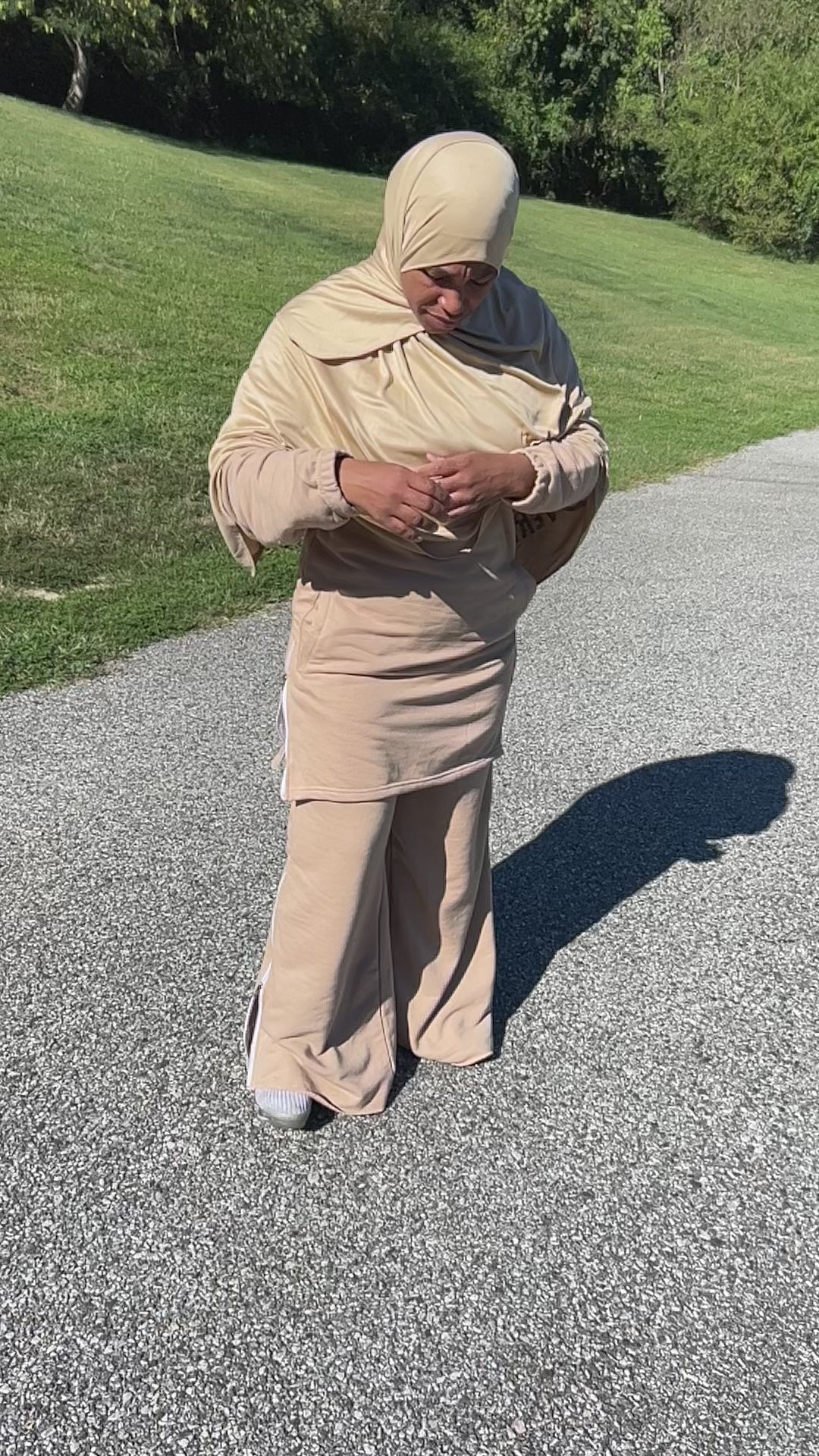 Zarah Zip Sweatsuit Nude