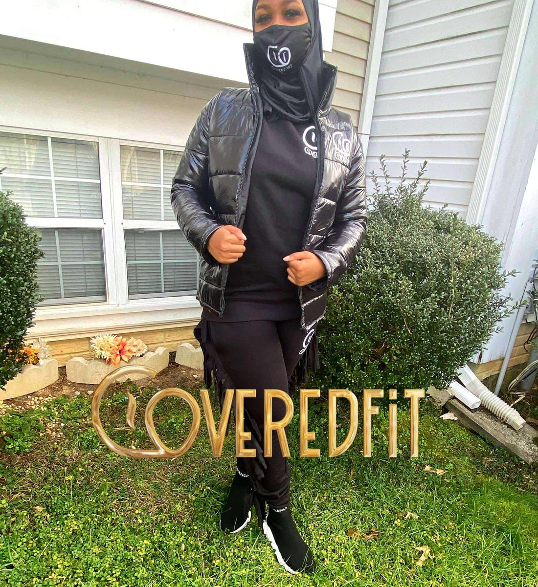 Glossy Puffer Jacket By CoveredFit - CoveredFit 