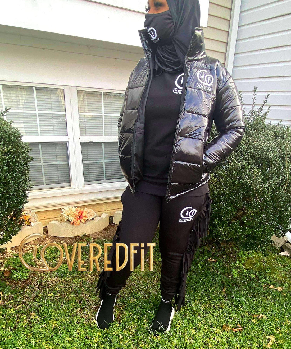 Glossy Puffer Jacket By CoveredFit - CoveredFit 