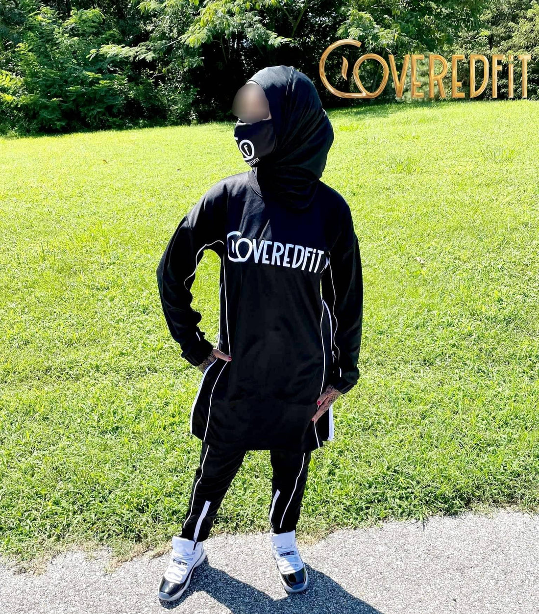 Black Basmah Sweat Suit - CoveredFit 